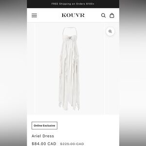 Kouvr Ariel White Halter Maxi Dress